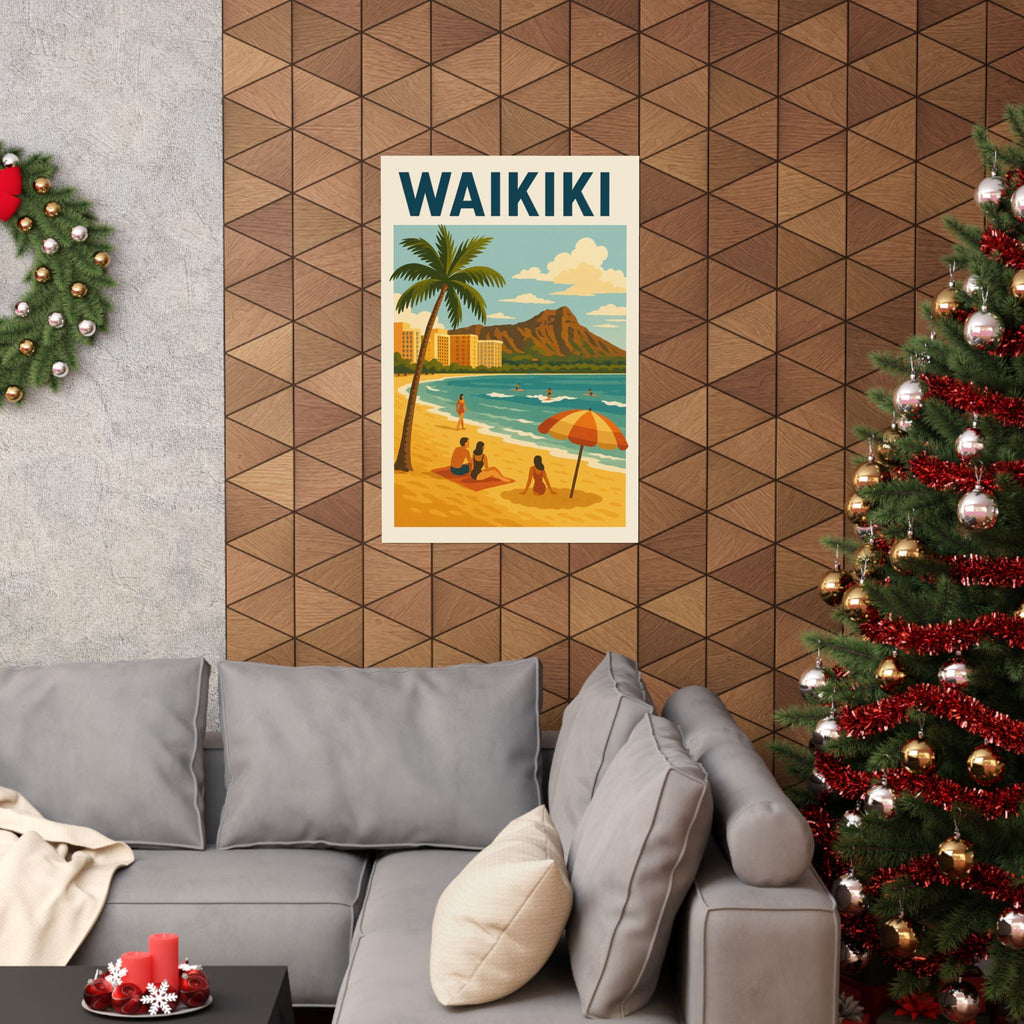Cityscape Print - Waikiki Beach