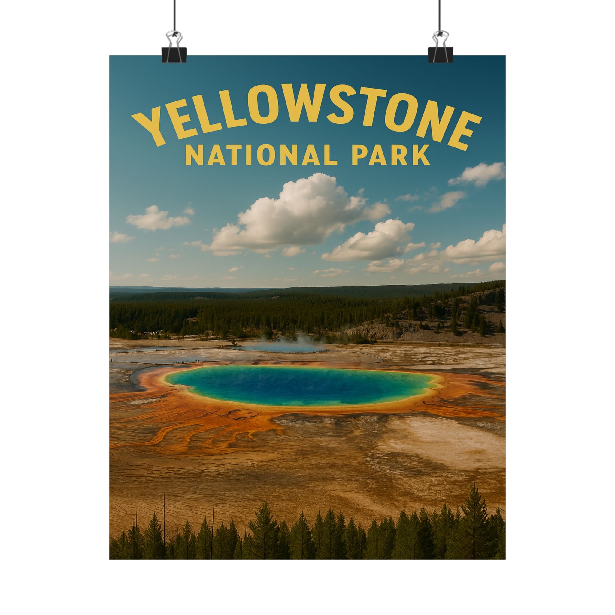 Vertical Print - Yellowstone National Park - Prismatic Lake