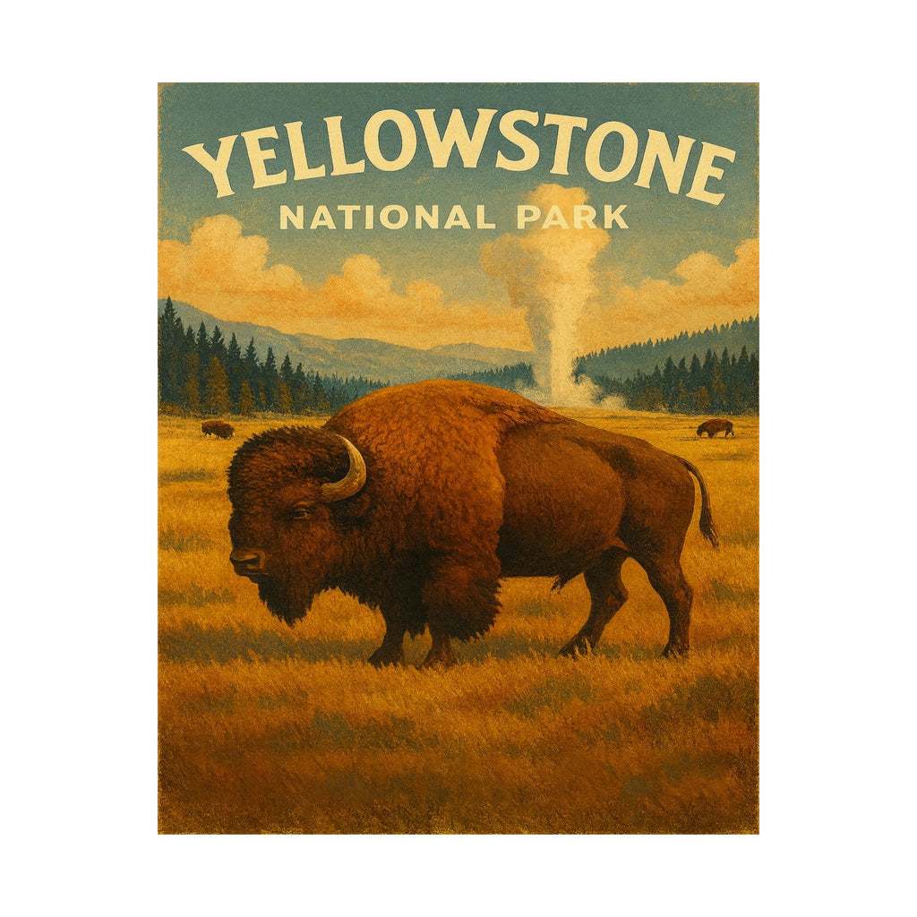Vertical Print - Yellowstone National Park Bison