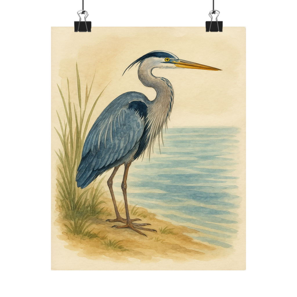 Wildlife Print - Beach Herron