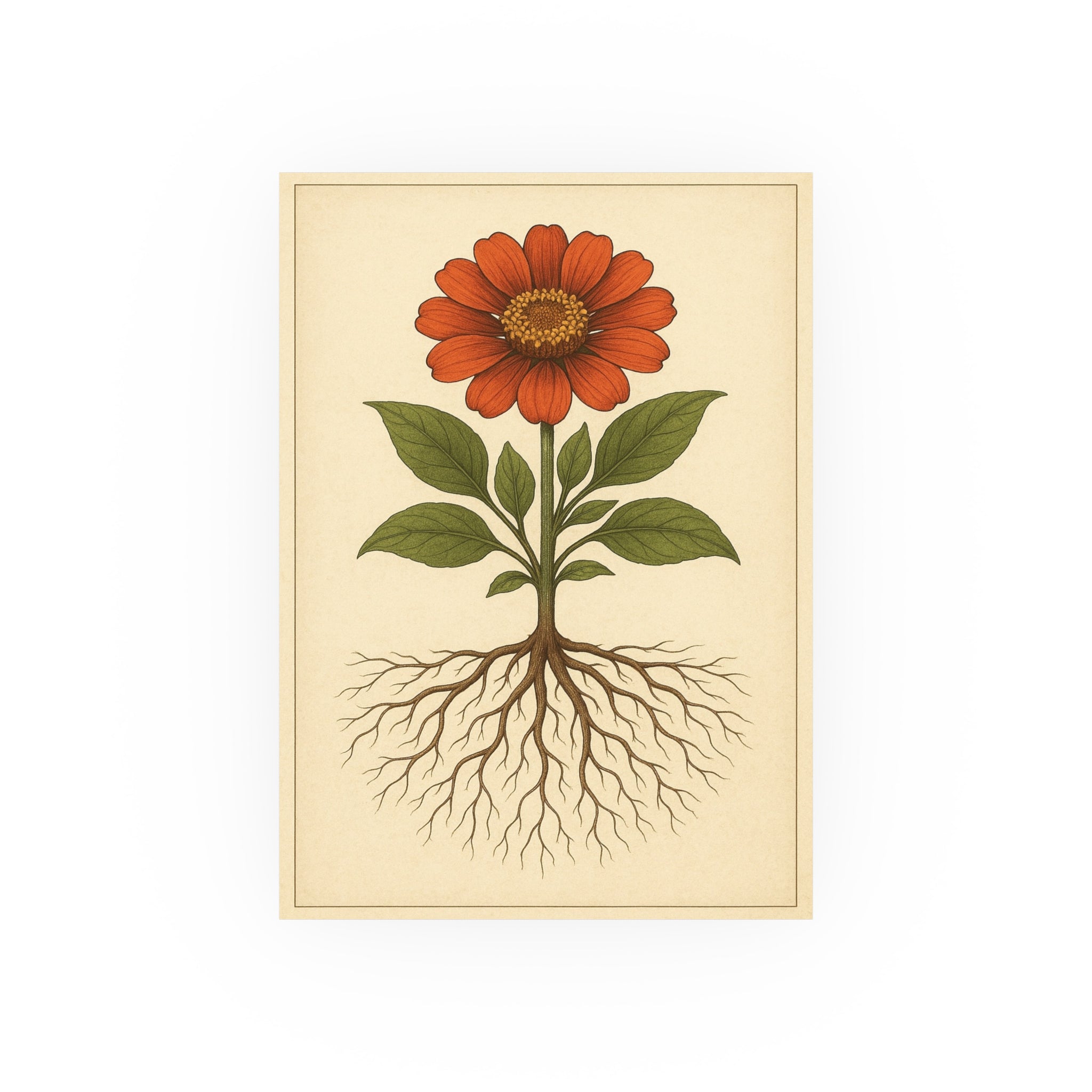 Nature Print - Rooted Flower