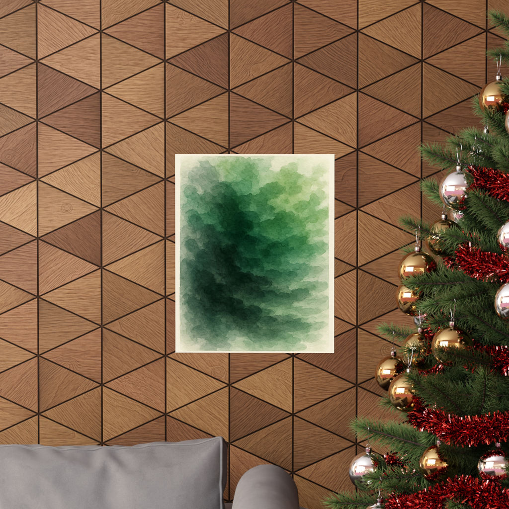 Abstract Art - Green Watercolor 1