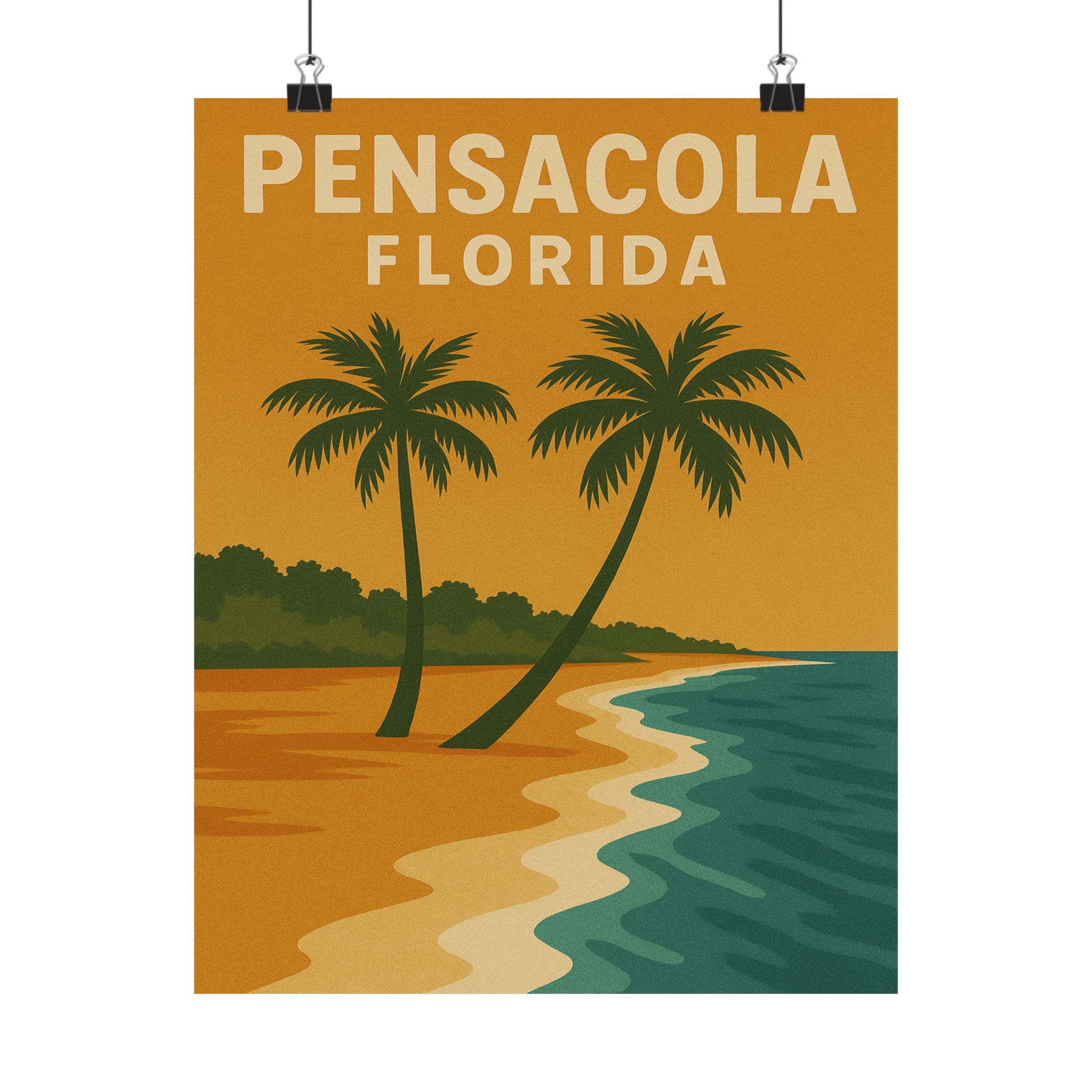 Cityscape Print - Pensacola Florida