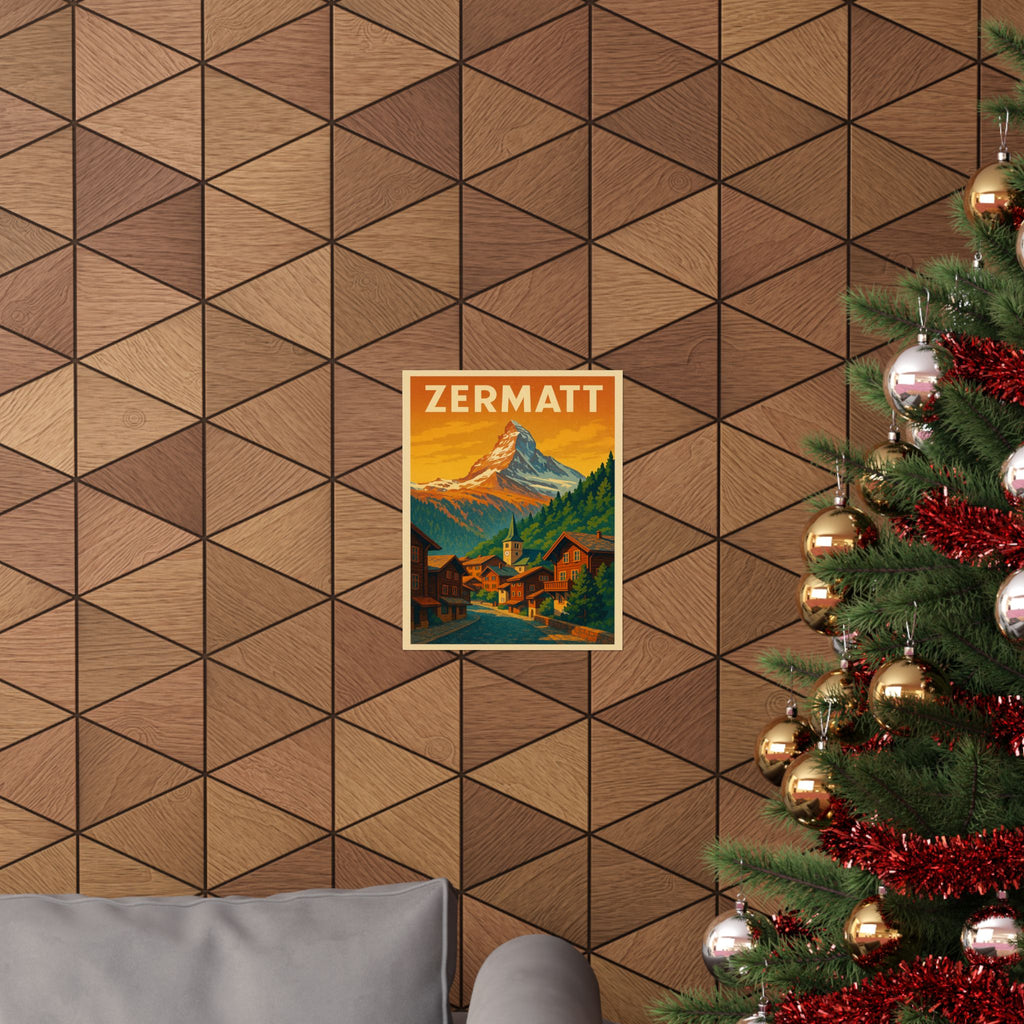 Cityscape Print - Zermatt Matterhorn