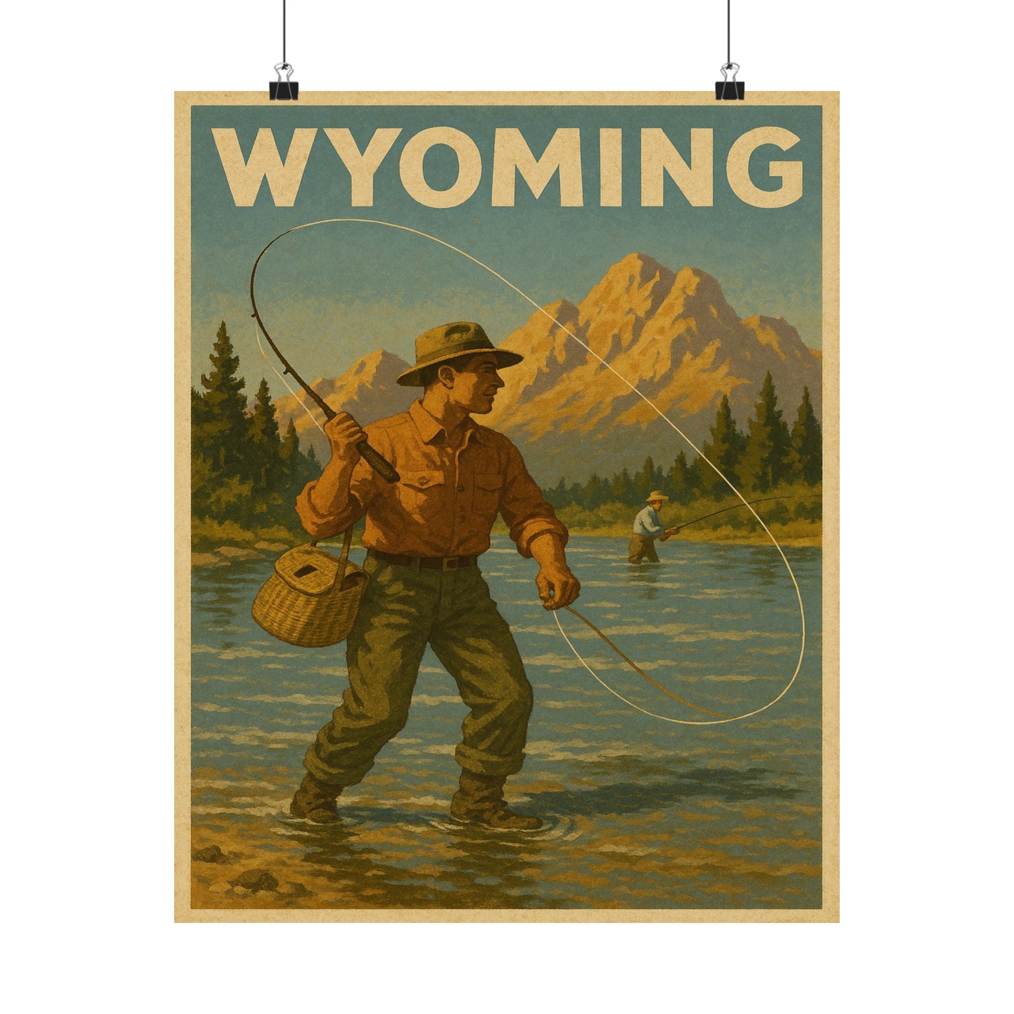 Cityscape Print - Wyoming Fisherman