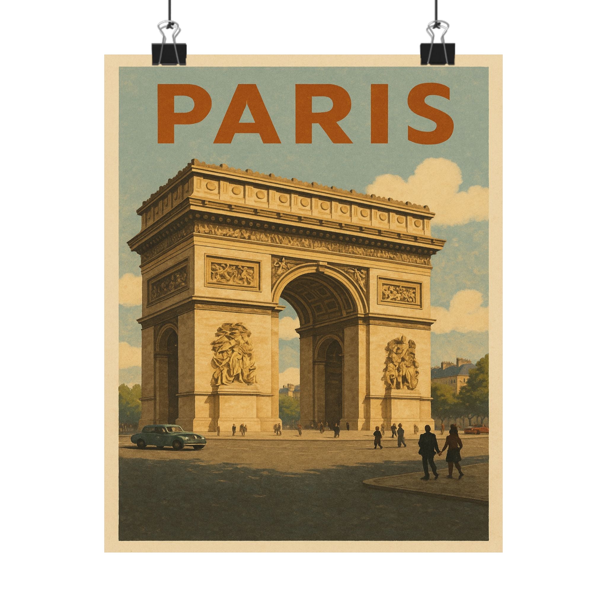 Cityscape Print - Paris Arc De Triumph