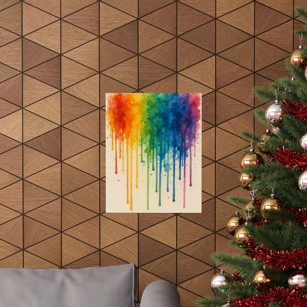 Abstract Print - Rainbow Drip 1