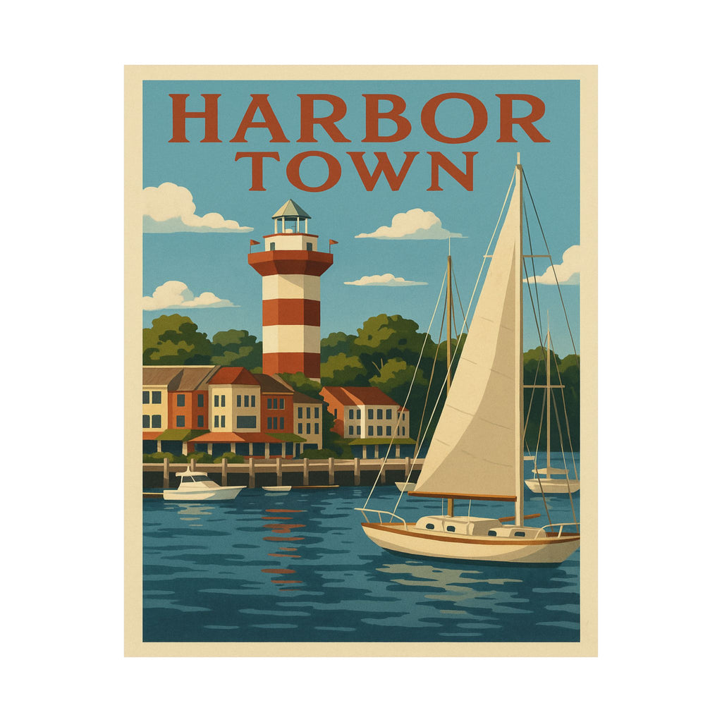 Cityscape Print - Harbor Town