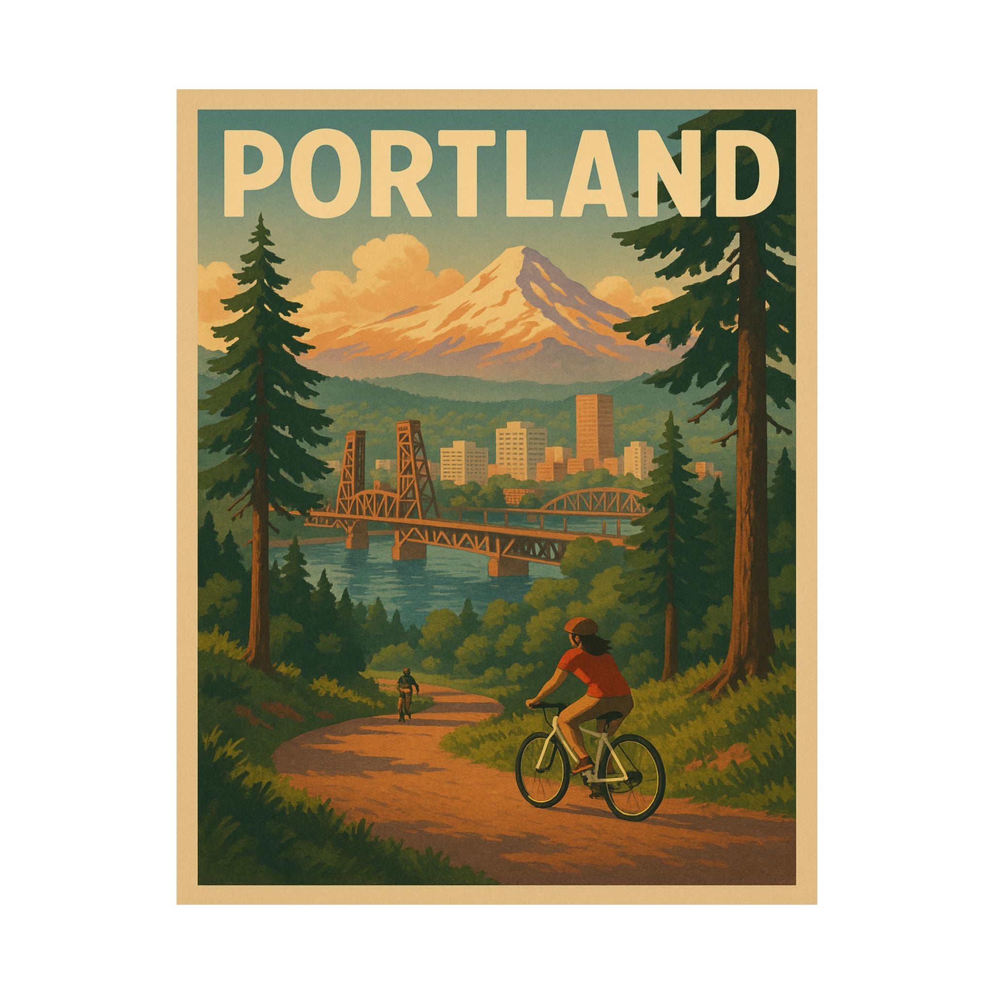 Cityscape Print - Portland Oregon