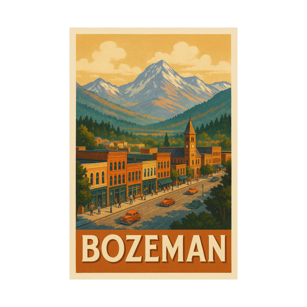 Cityscape Print - Bozeman Montana