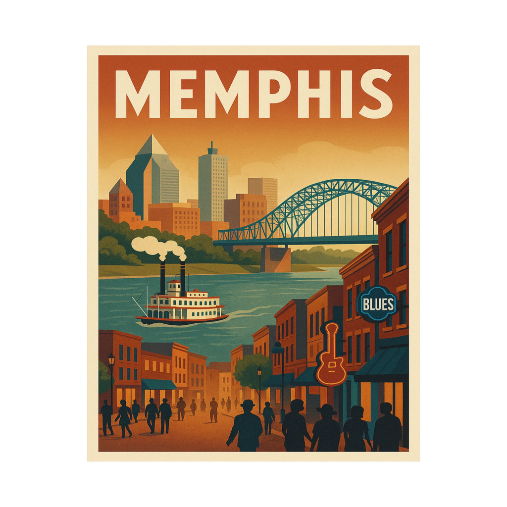 Cityscape Print - Memphis Riverboat