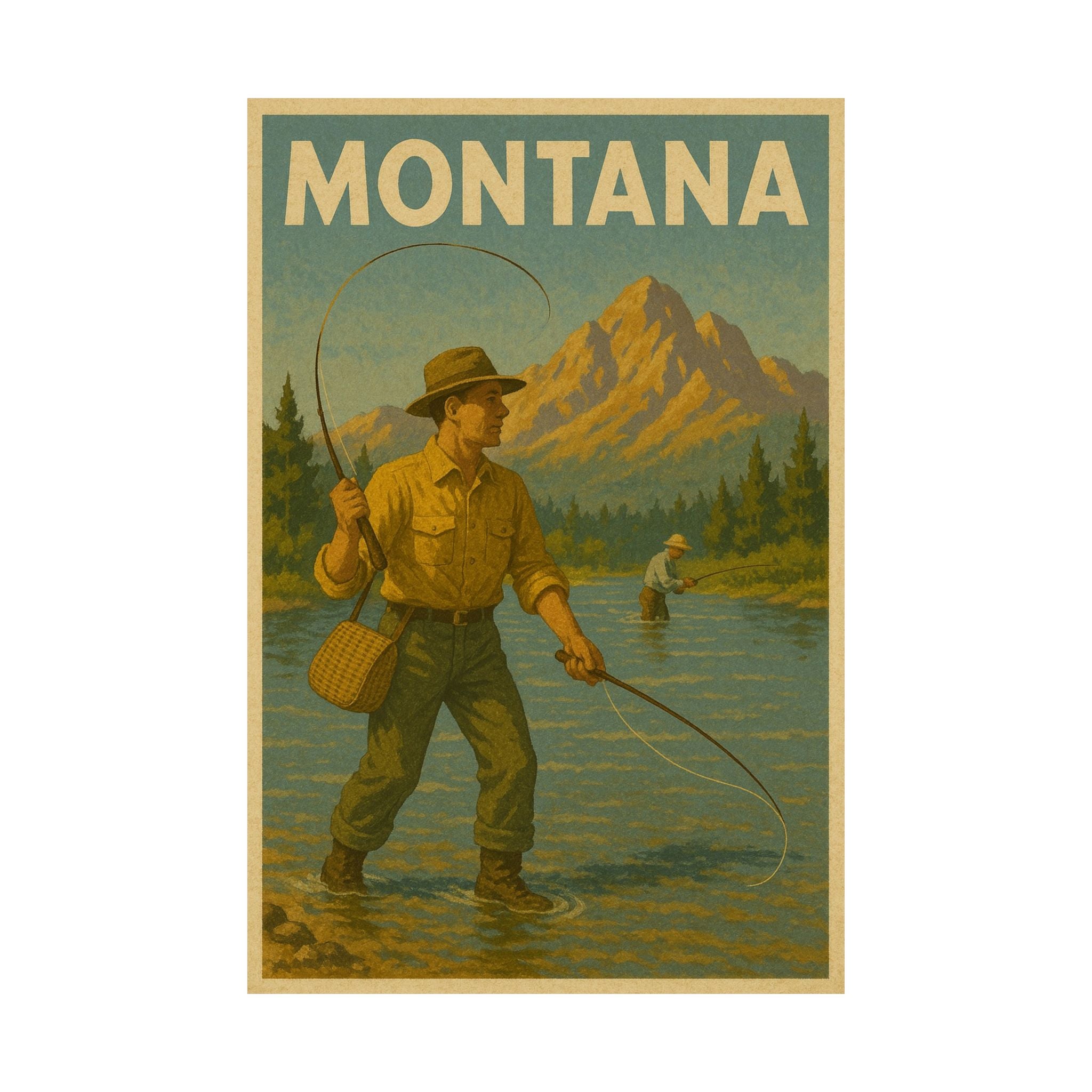 Cityscape Print - Montana Fisherman