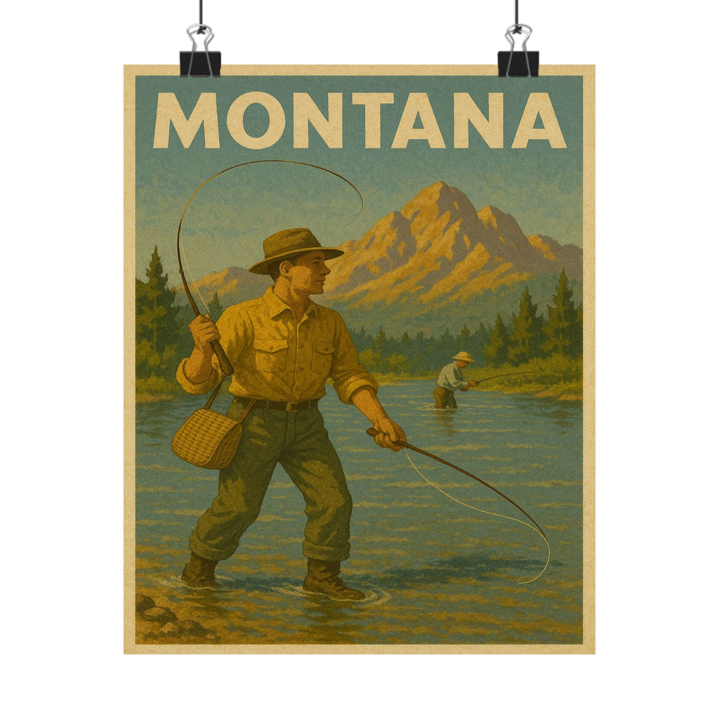 Cityscape Print - Montana Fisherman