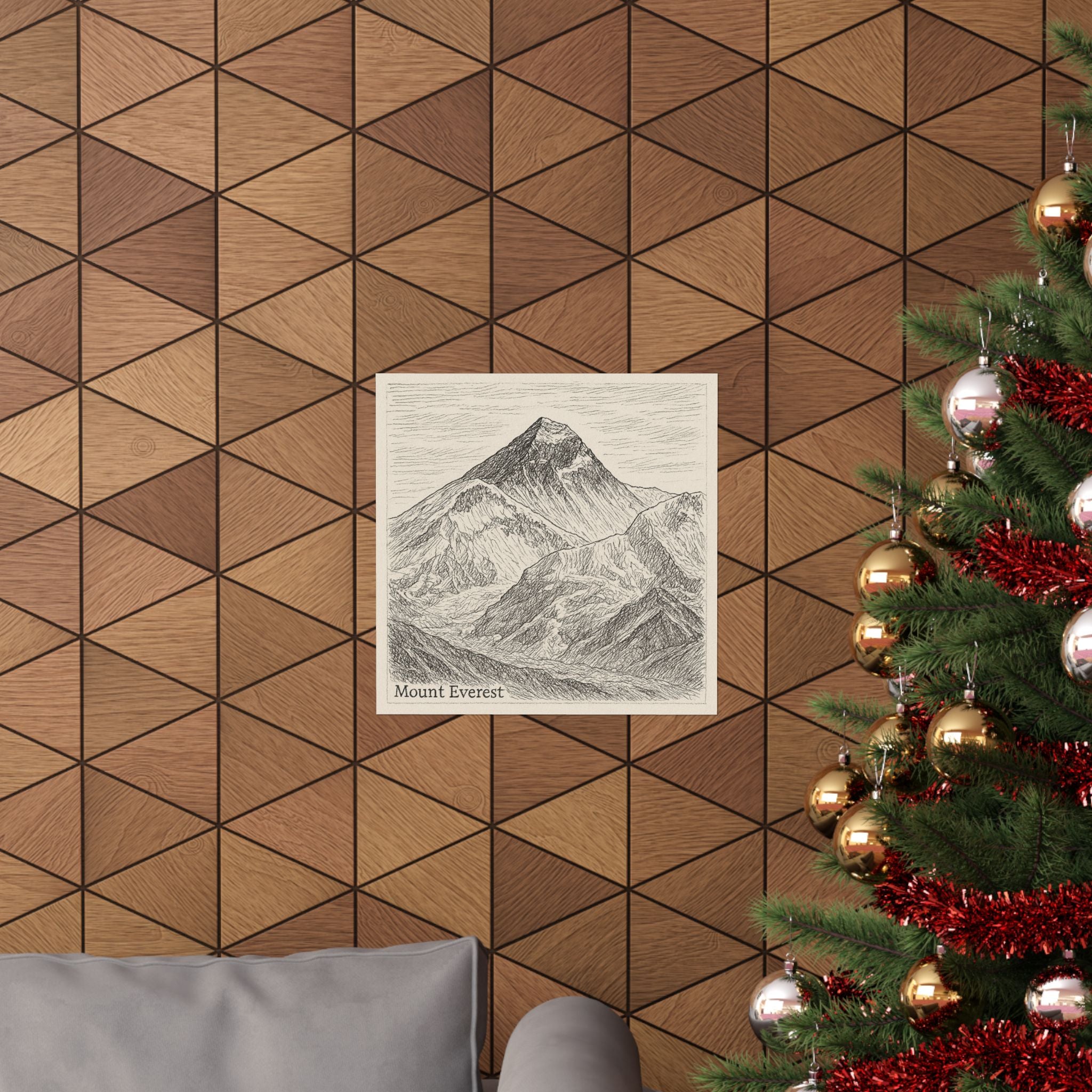 Nature Print - Mount Everest Sketch