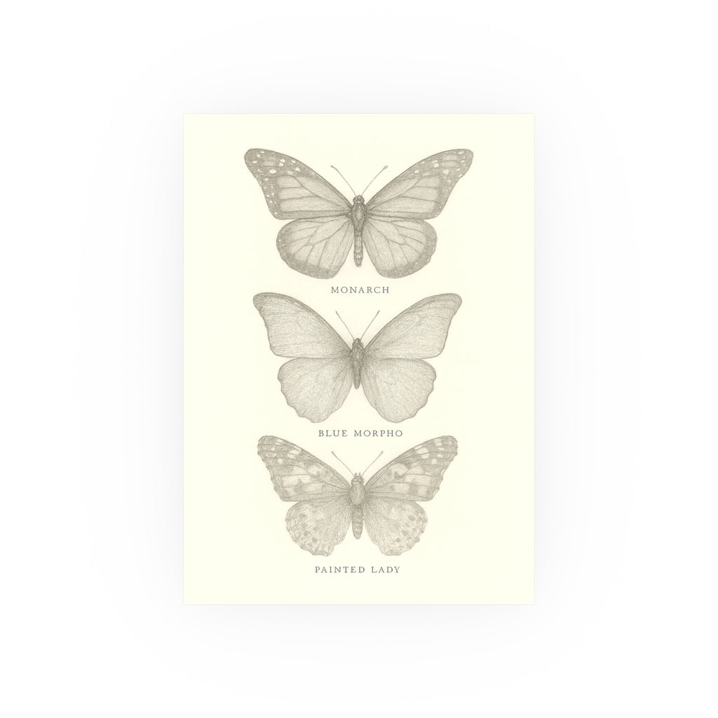 Wildlife Print - Butterfly Sketch