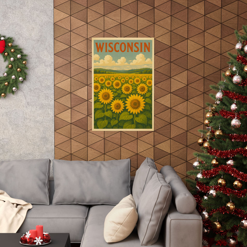 Cityscape Print - Wisconsin Sunflowers