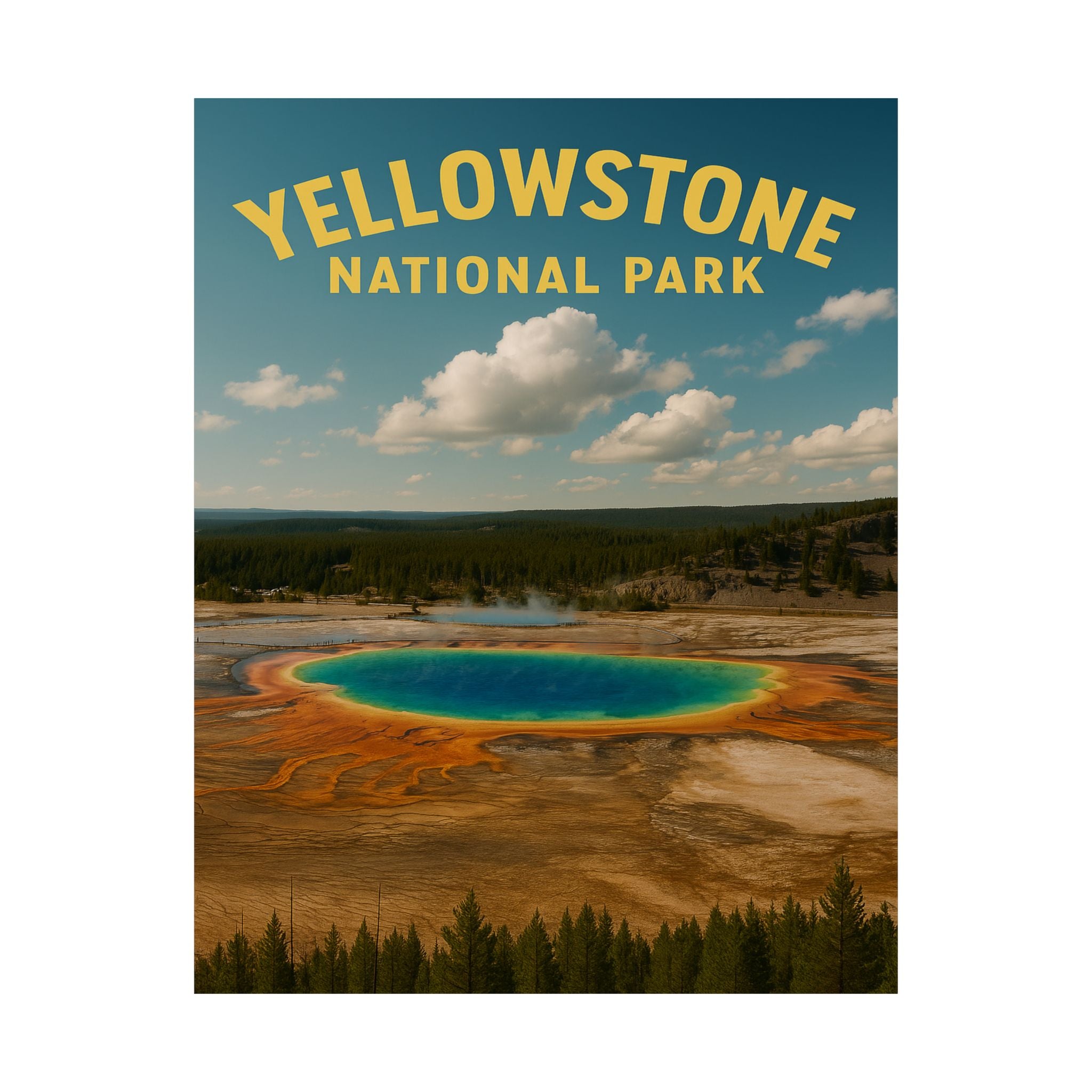 Vertical Print - Yellowstone National Park - Prismatic Lake
