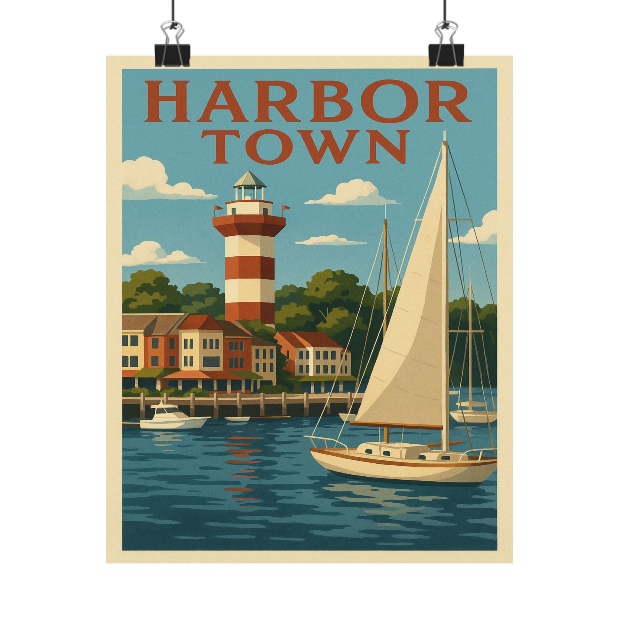 Cityscape Print - Harbor Town