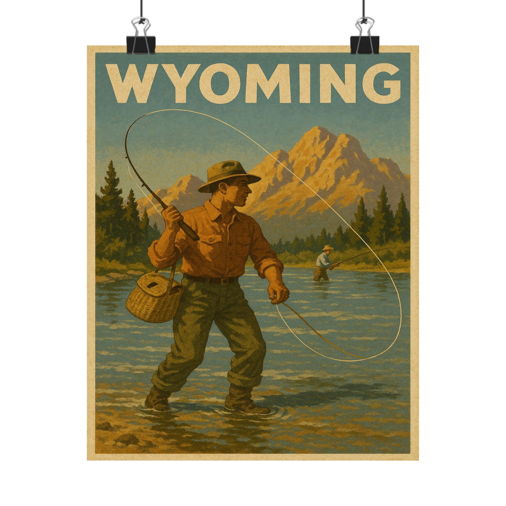 Cityscape Print - Wyoming Fisherman