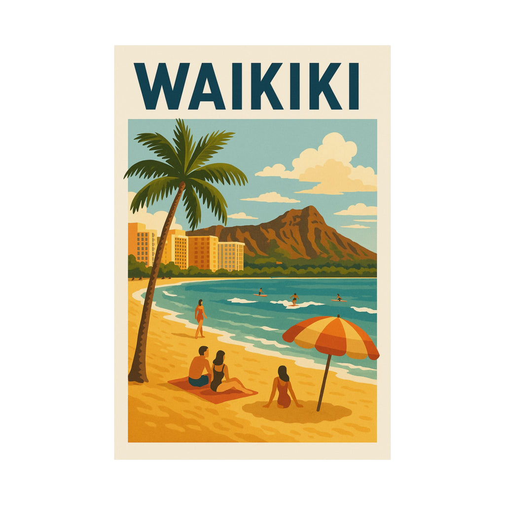 Cityscape Print - Waikiki Beach
