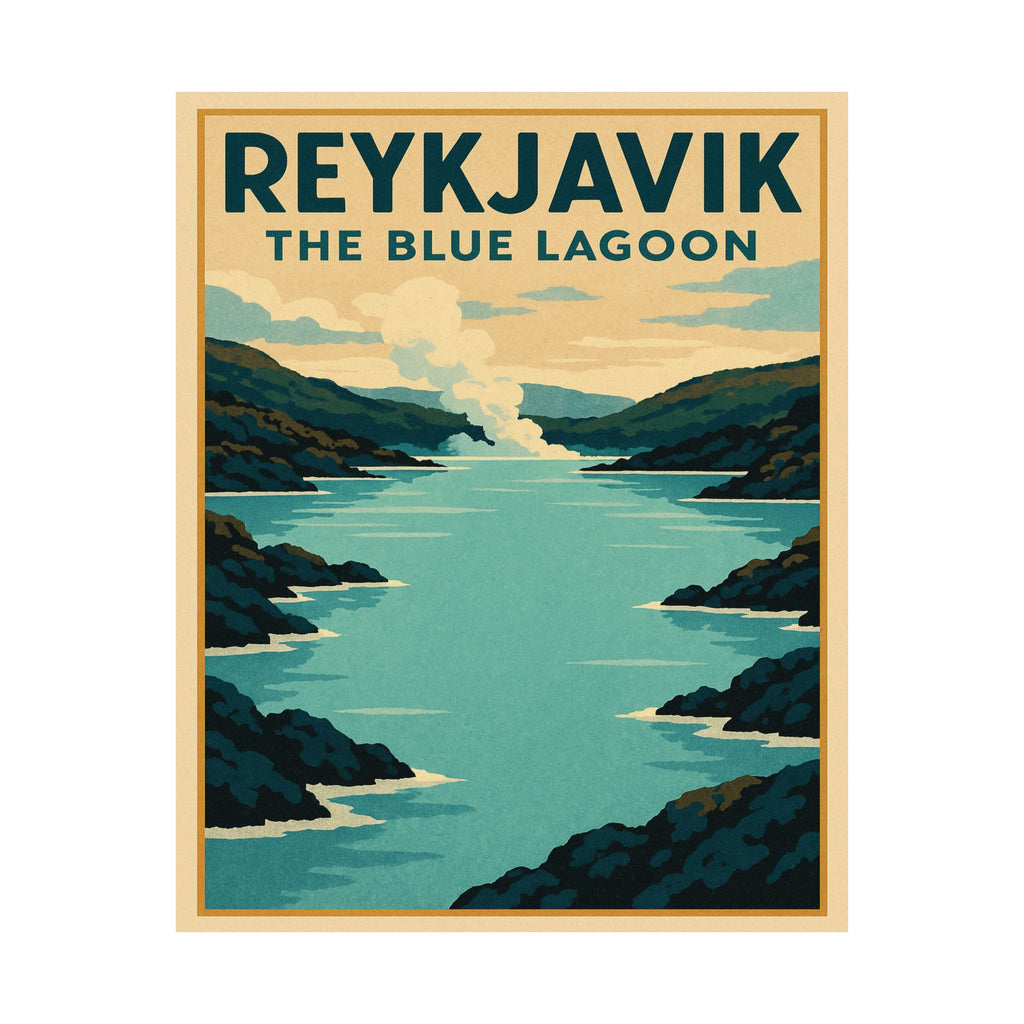 Cityscape Print - Reykjavik Blue Lagoon