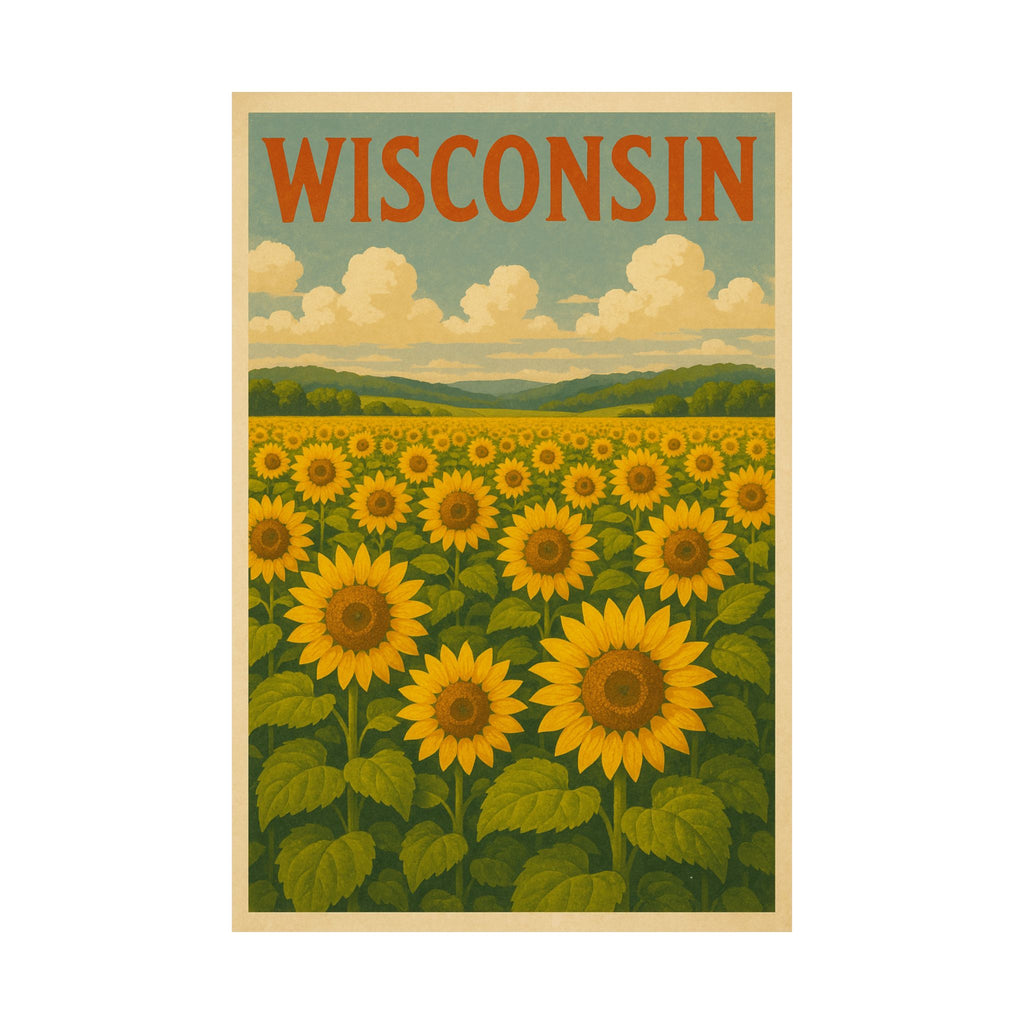 Cityscape Print - Wisconsin Sunflowers