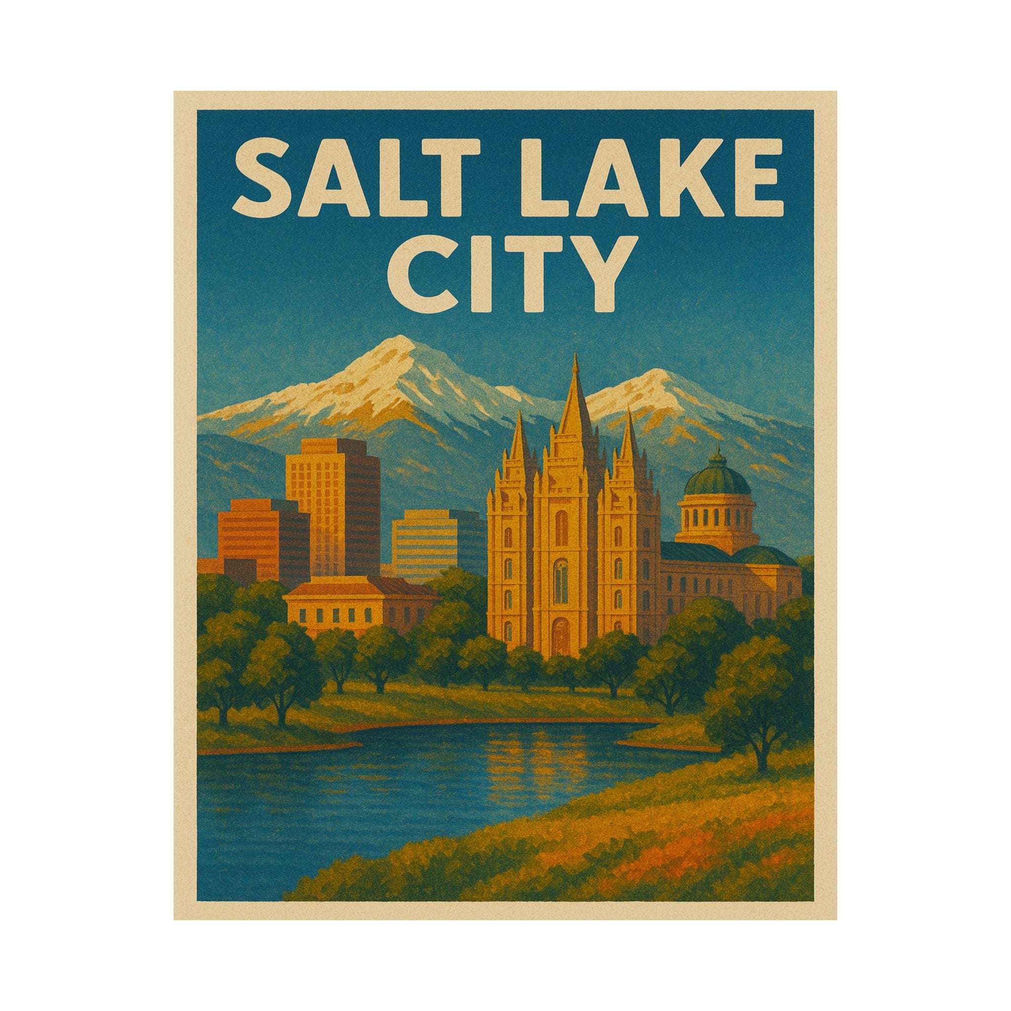 Cityscape Print - Salt Lake City
