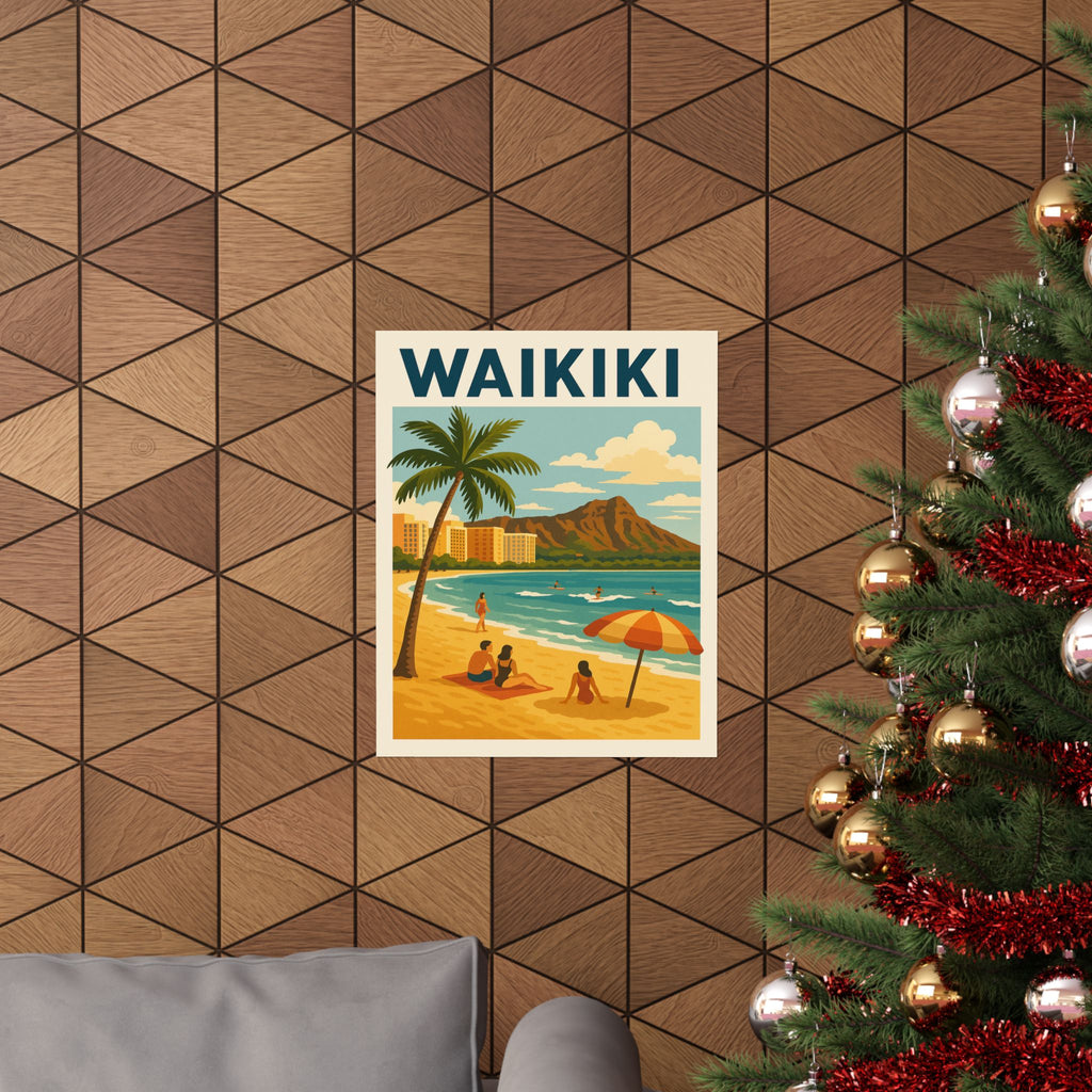 Cityscape Print - Waikiki Beach