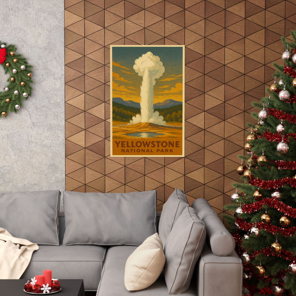 Vertical Print - Yellowstone National Park - Old Faithful