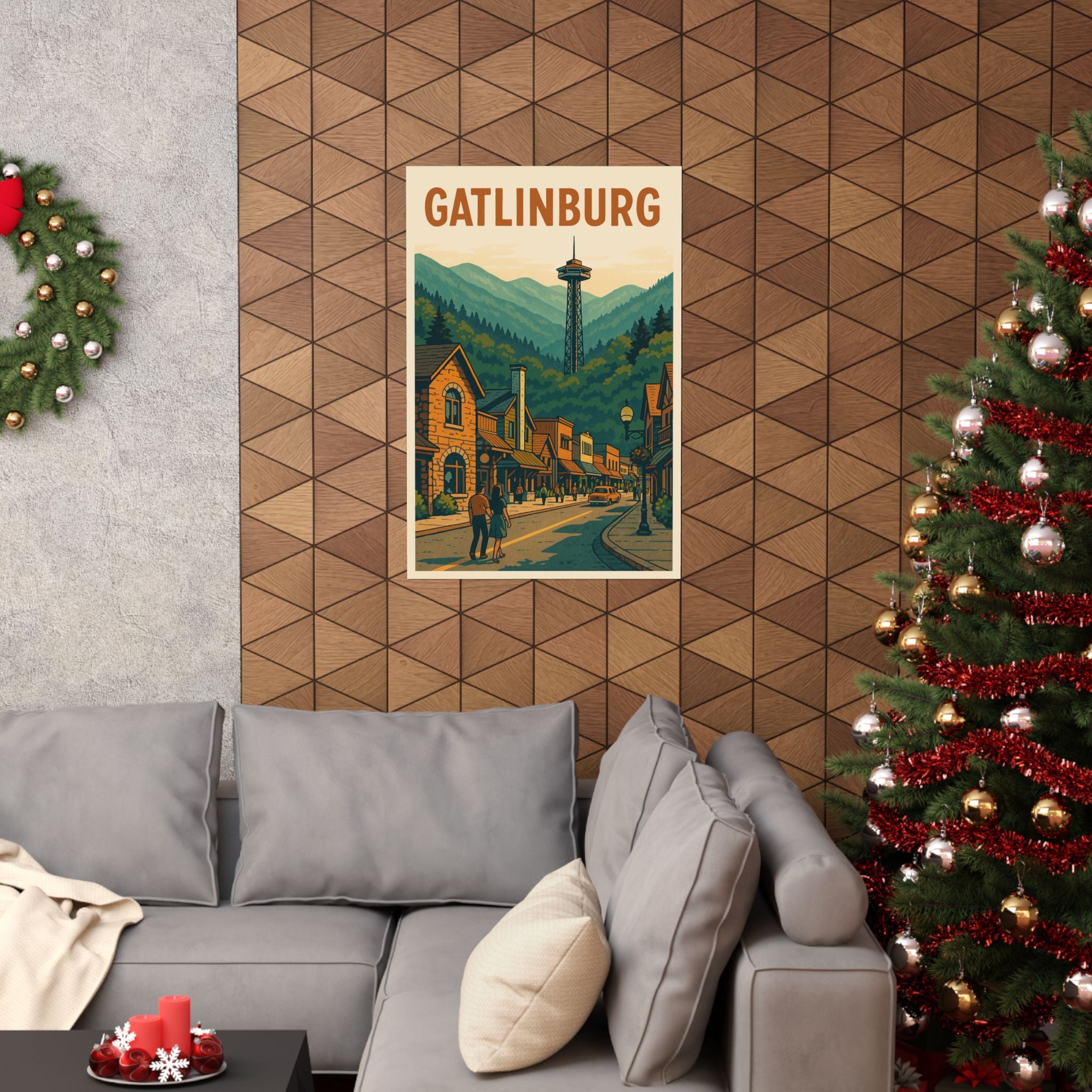 Cityscape Print - Gatlinburg Tennessee