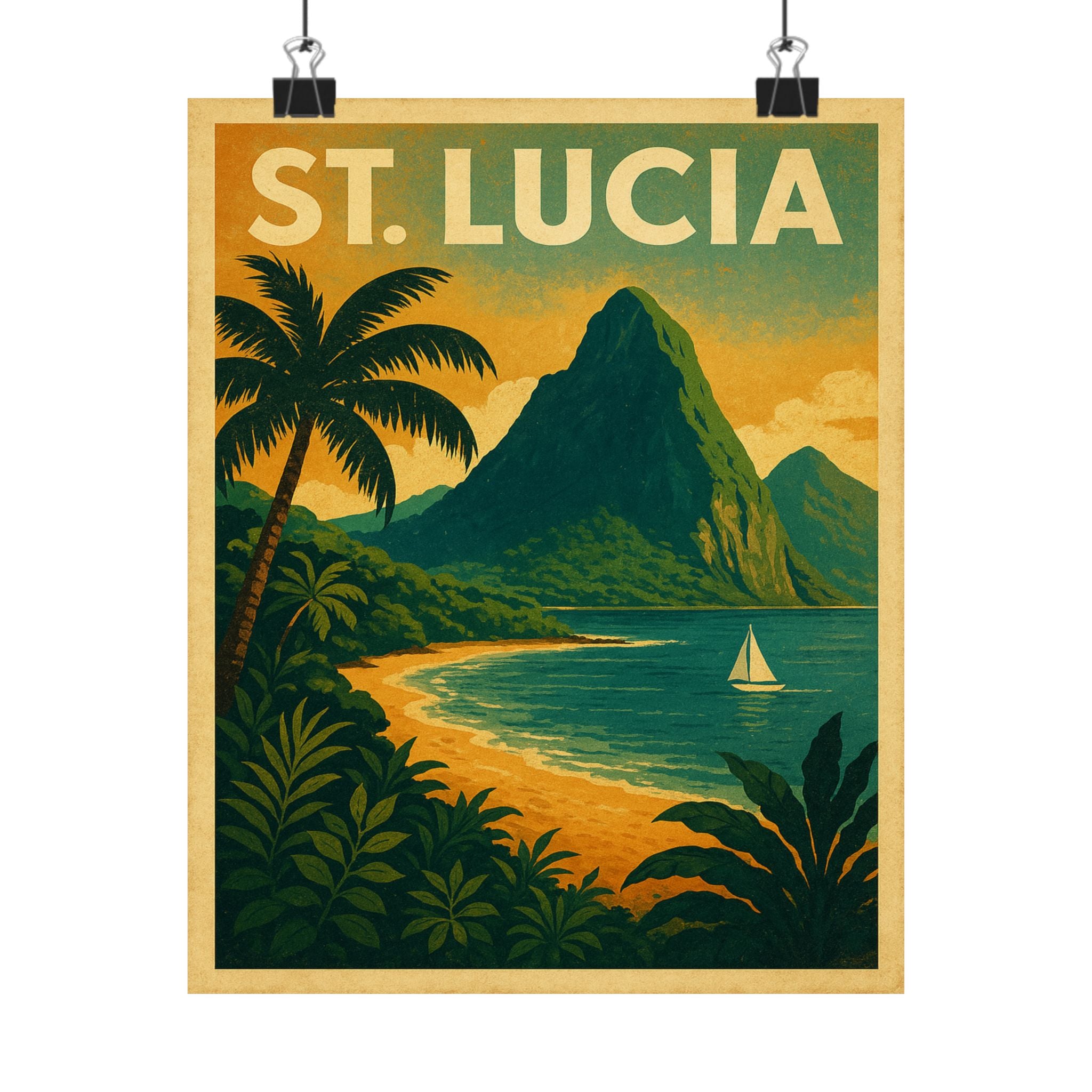 Cityscape Print - St. Lucia