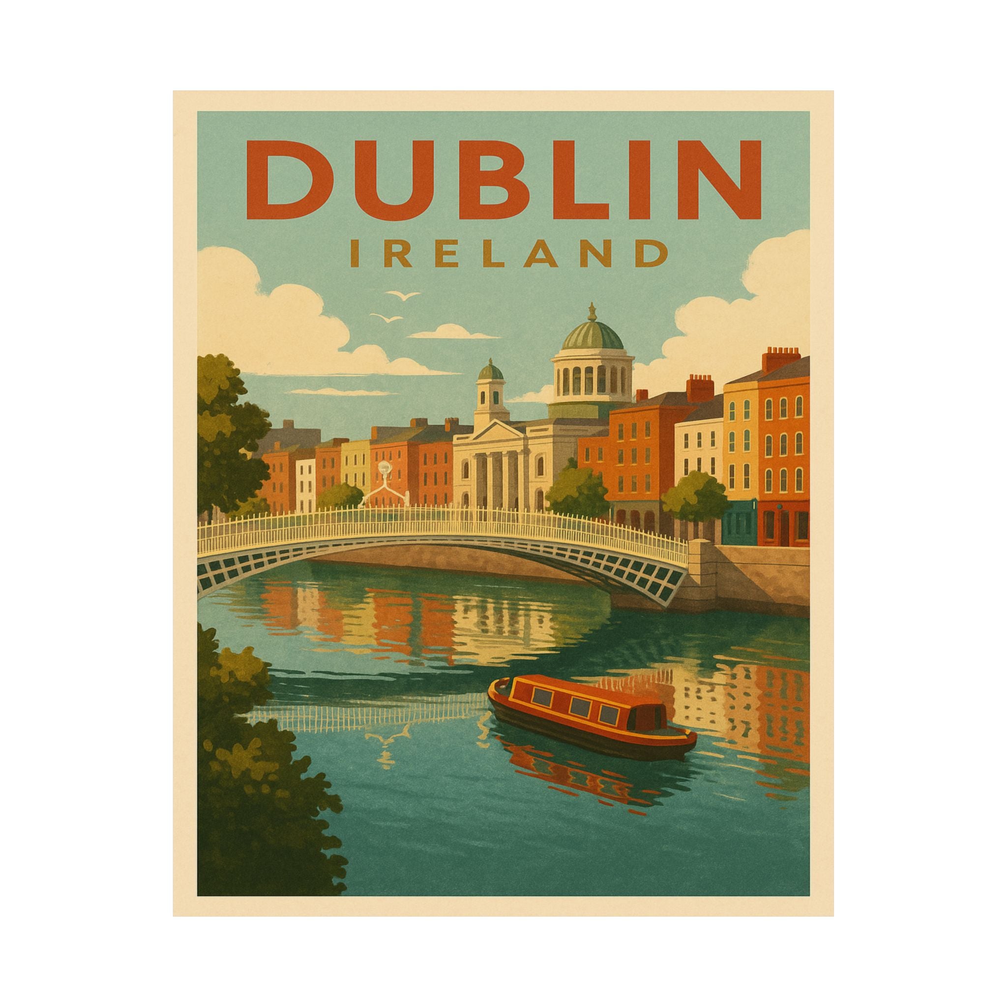 Cityscape Print - Dublin Ireland