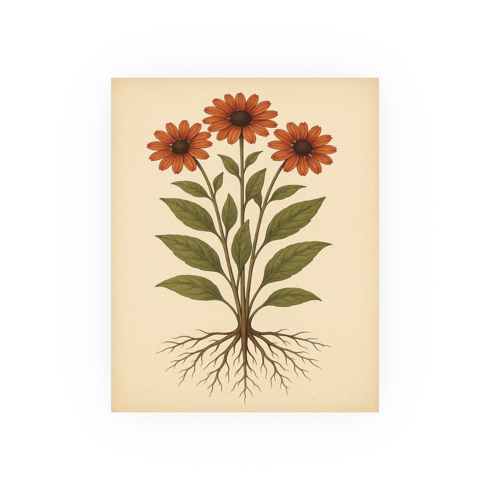 Nature Print - Rooted Flowers