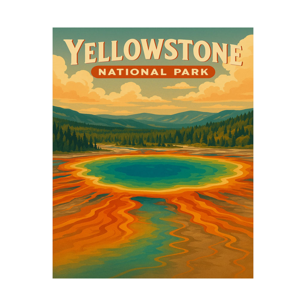 Vertical Print - Yellowstone National Park - Prismatic Lake