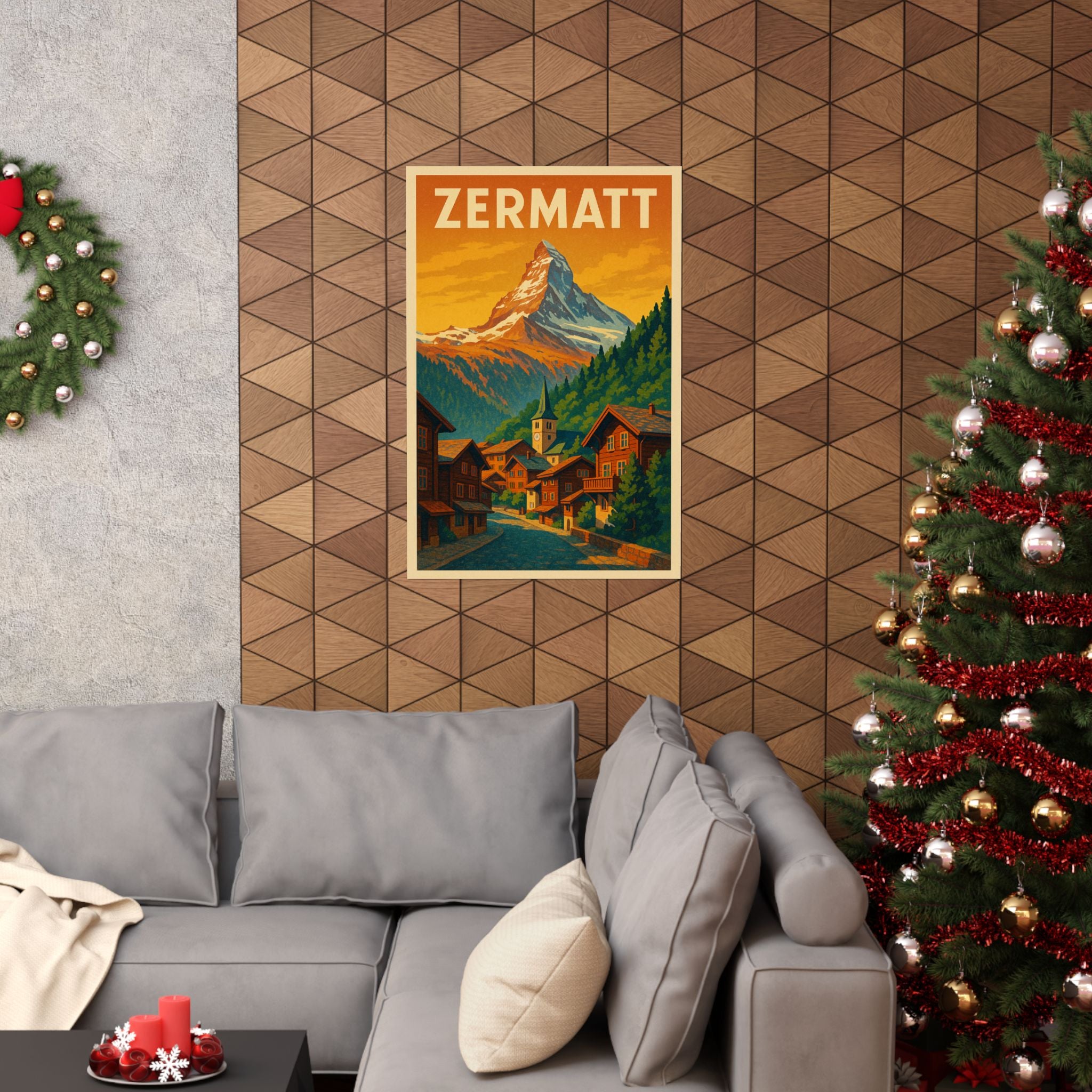 Cityscape Print - Zermatt Matterhorn