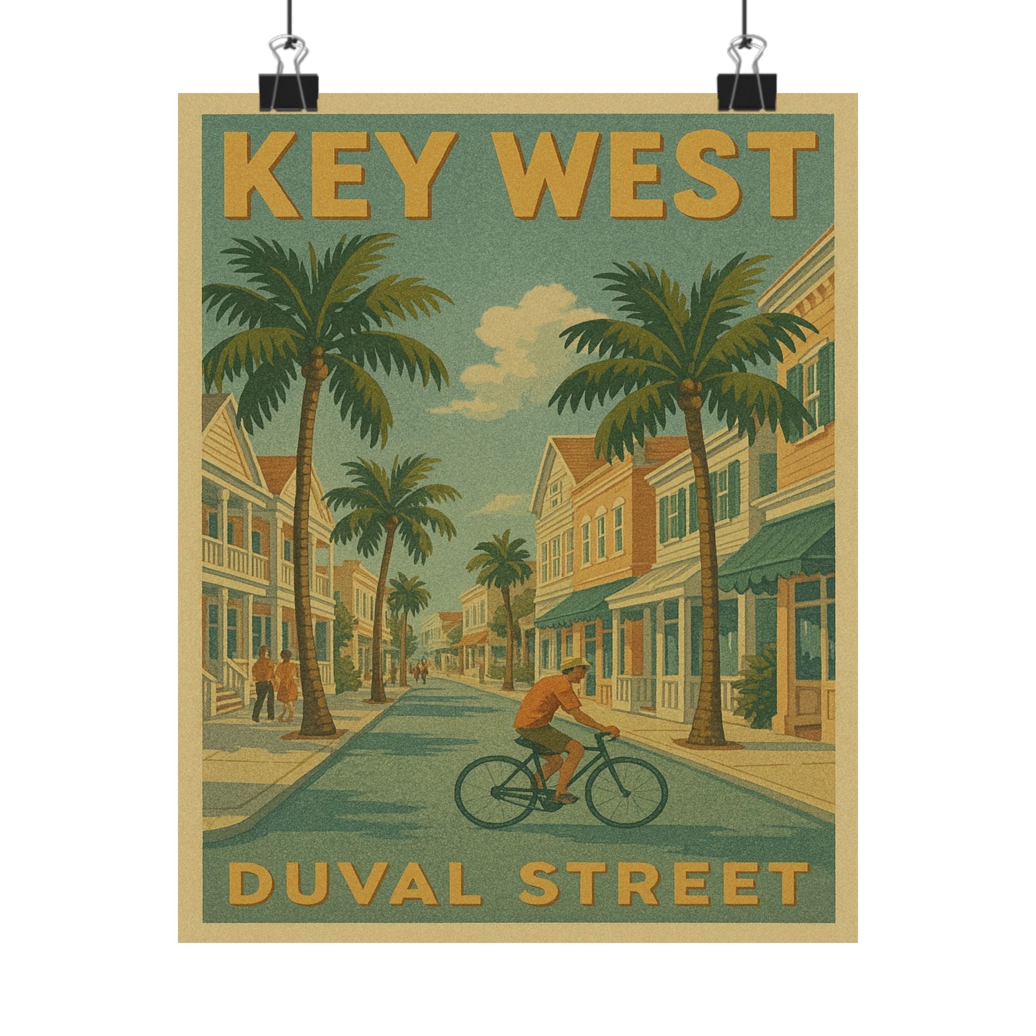 Cityscape Print - Key West Duval Street