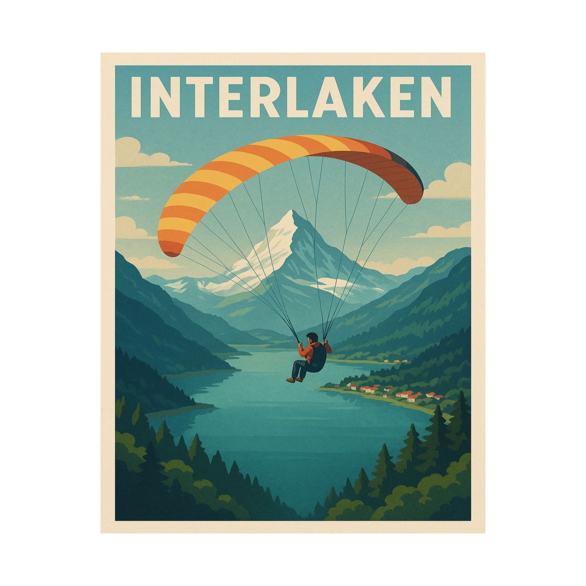 Cityscape Print - Interlaken Switzerland