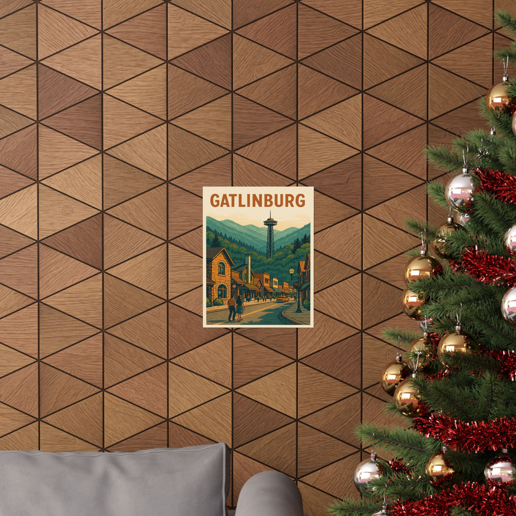 Cityscape Print - Gatlinburg Tennessee