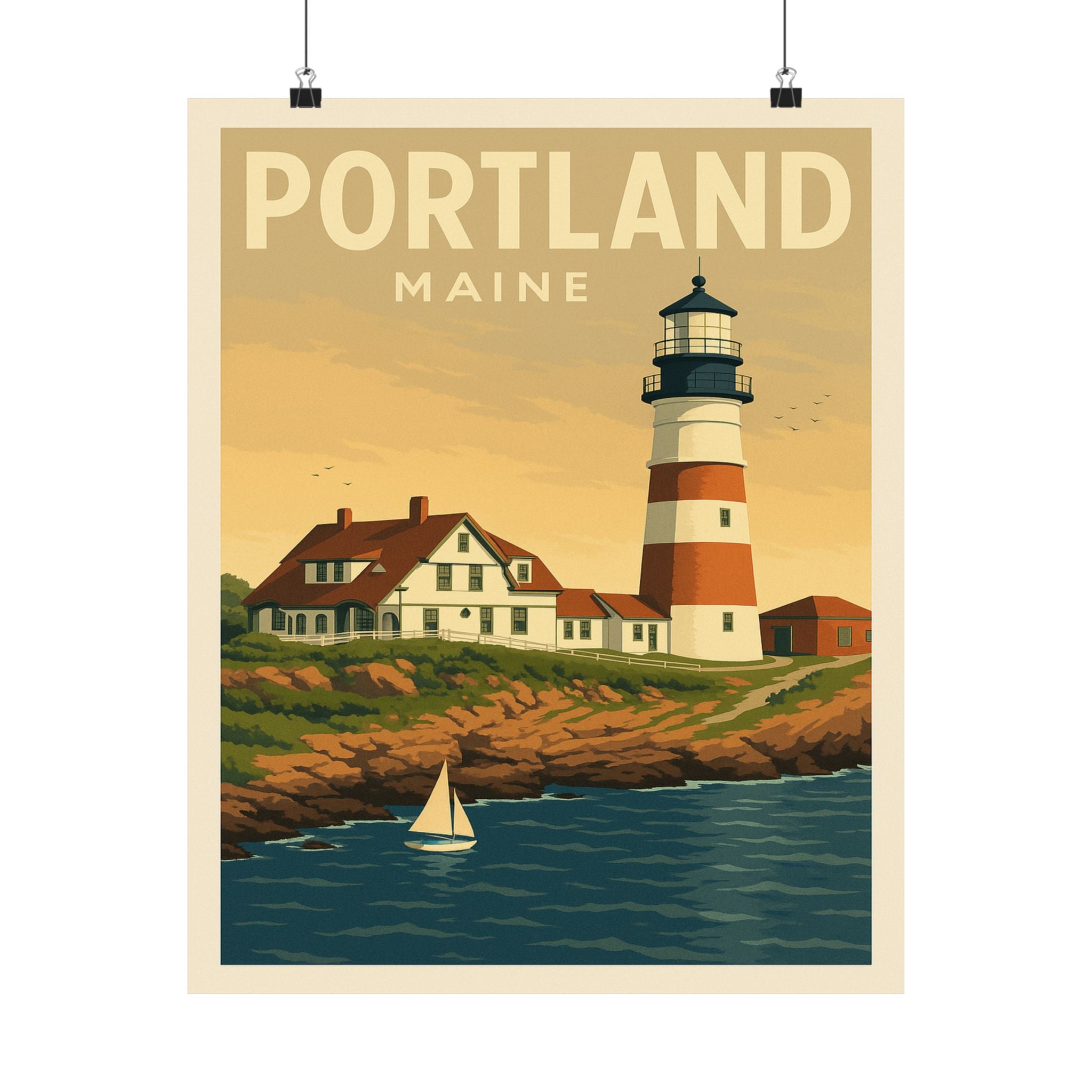 Cityscape Print - Portland Maine