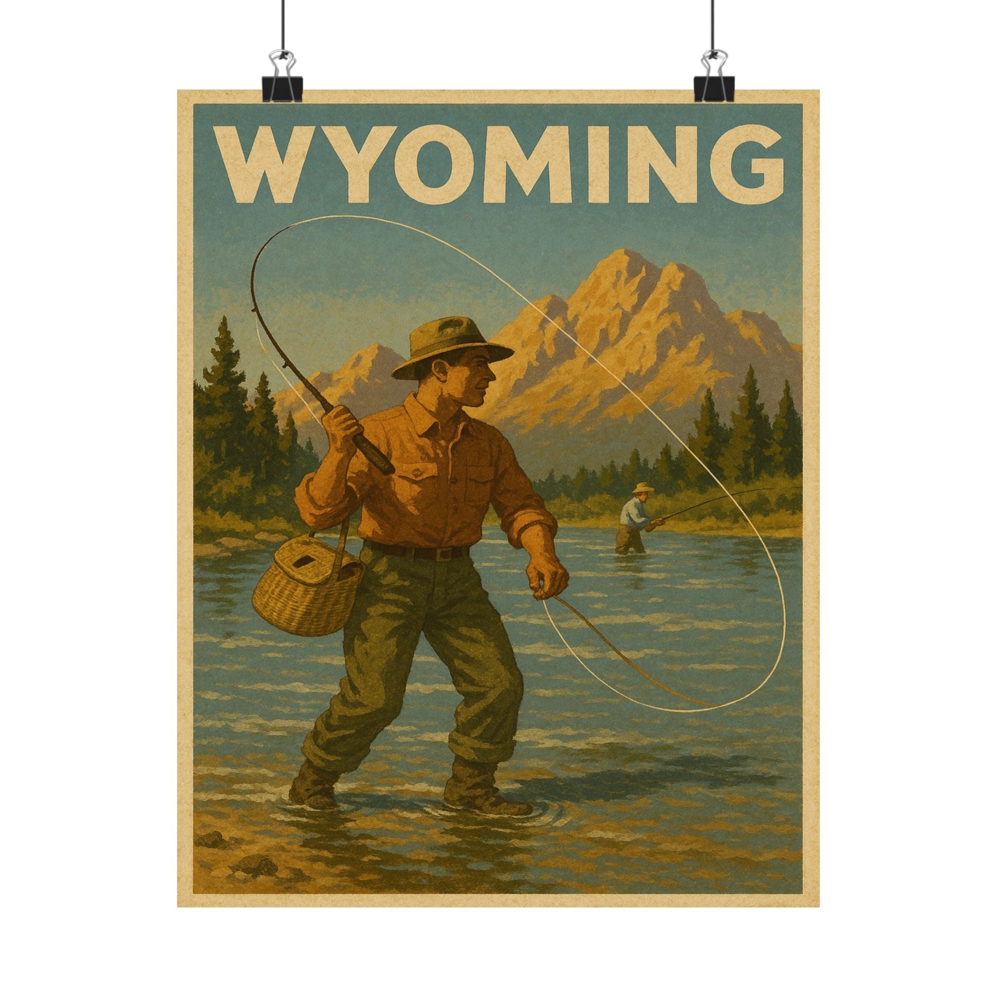 Cityscape Print - Wyoming Fisherman