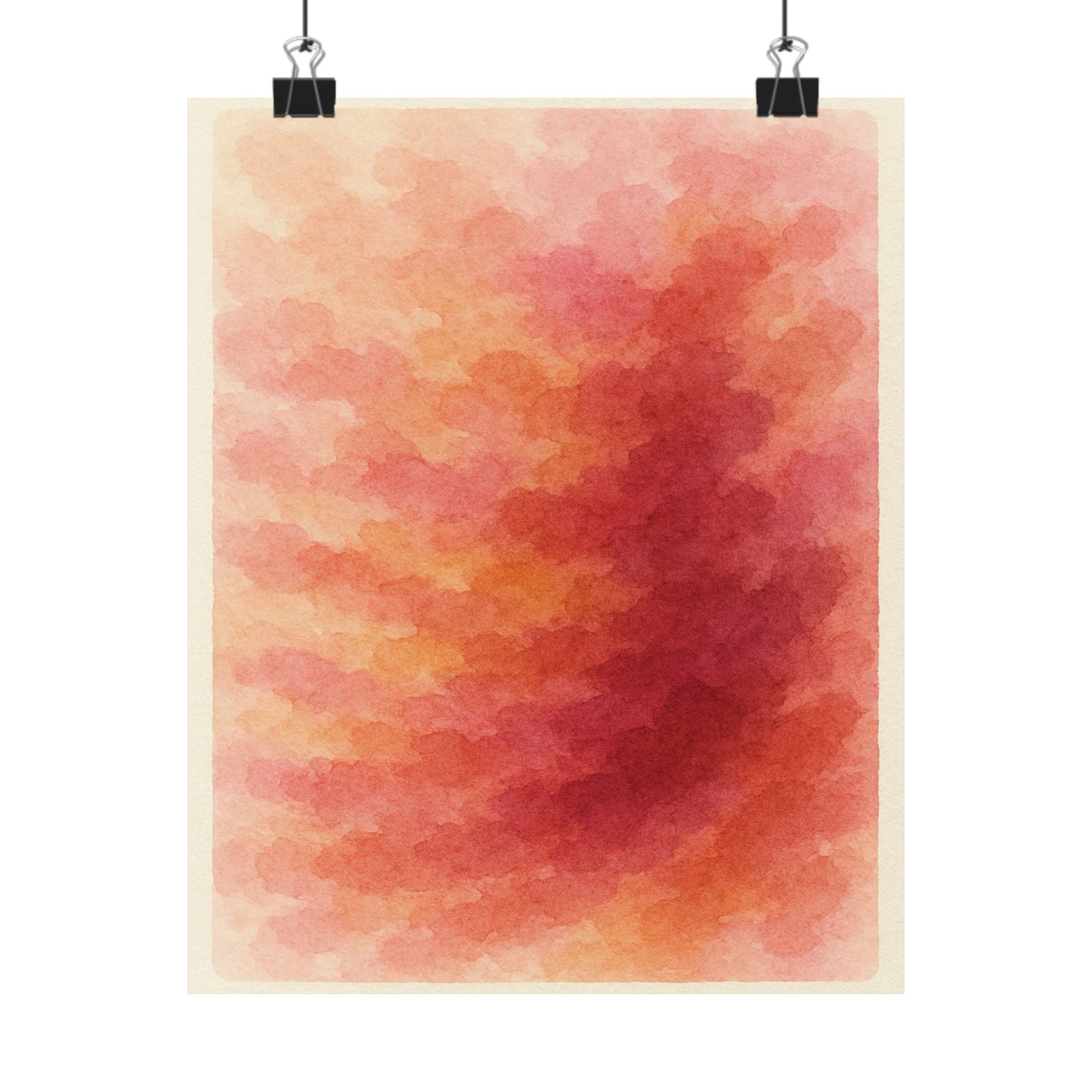 Abstract Print - Pink Watercolor 3