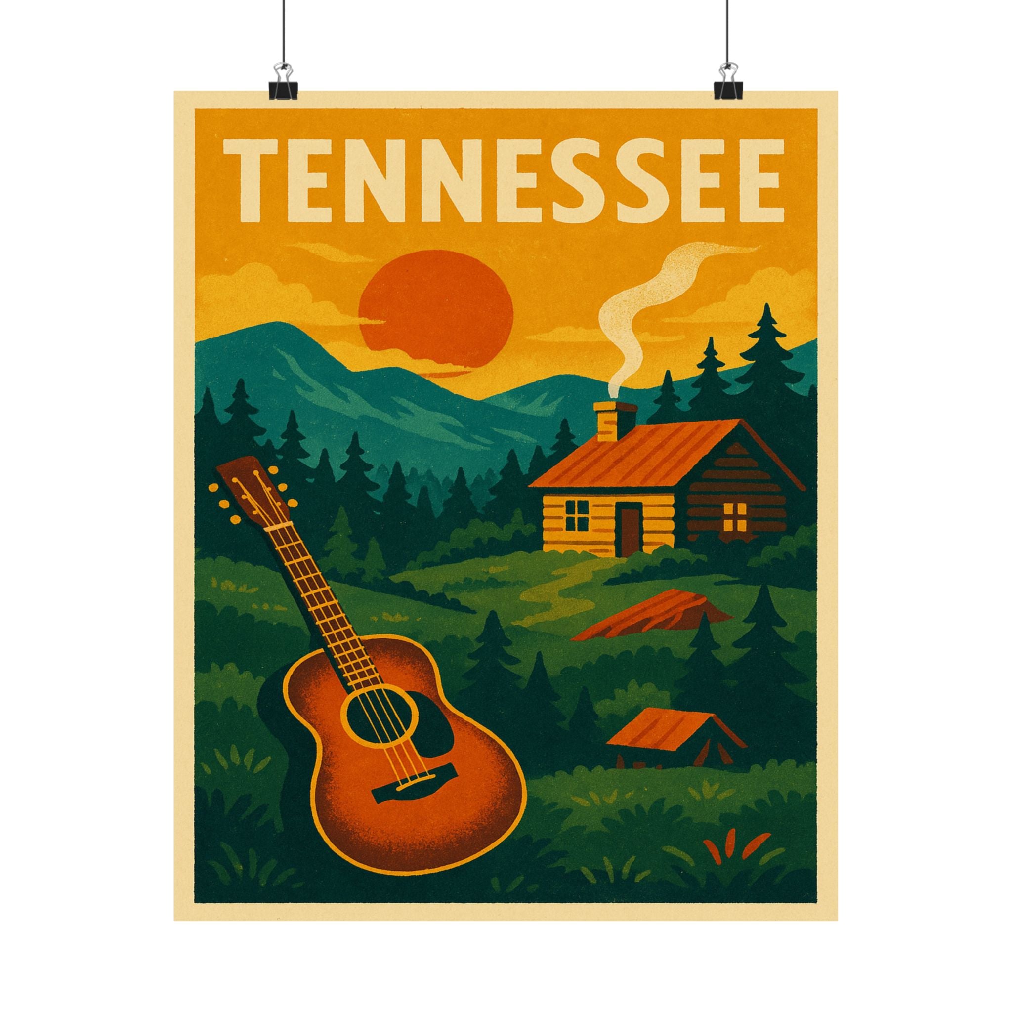 Cityscape Print - Tennessee Hillside