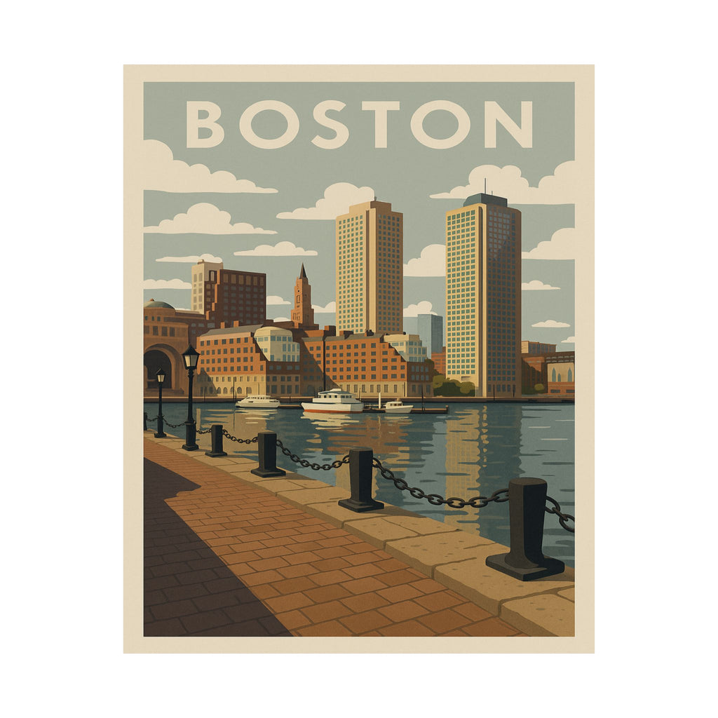 Cityscape Print - Boston Harbor