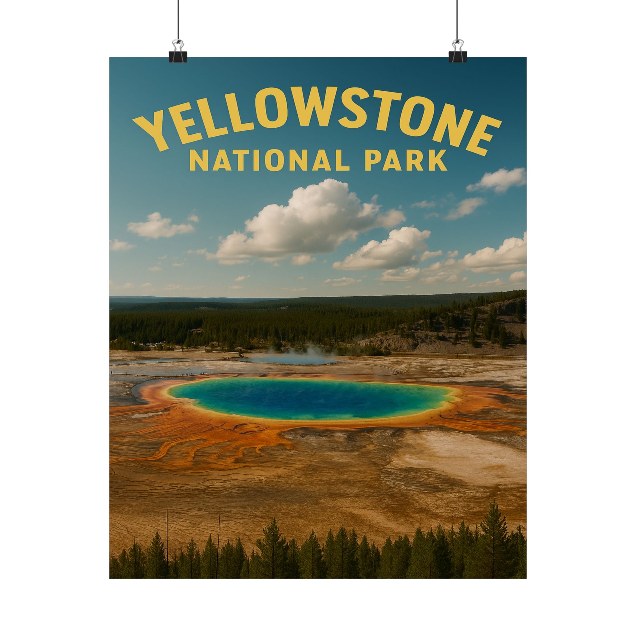 Vertical Print - Yellowstone National Park - Prismatic Lake